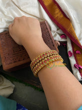 Kada Kundan Bangle -Red Gold Matt-G4825
